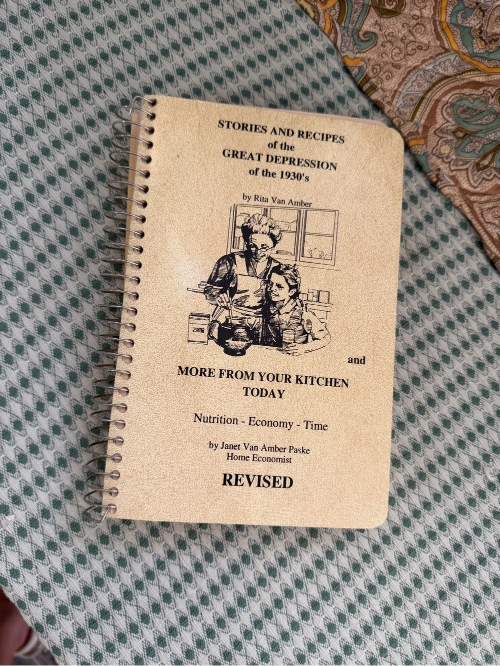 Vintage Cookbook Stories & Recipes of the Great Depression of 1930's LIKE NEW
